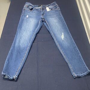 Adrienne Distressed Blue Skinny Jeans